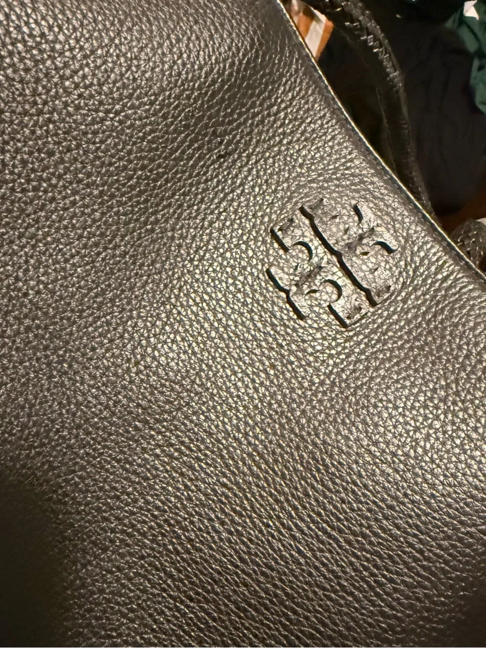 Tory Burch Black Braided-Handle Leather Tote